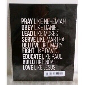 Spiritual Card Stock Print Black/White Pray Like NeHemiah...8X10 New